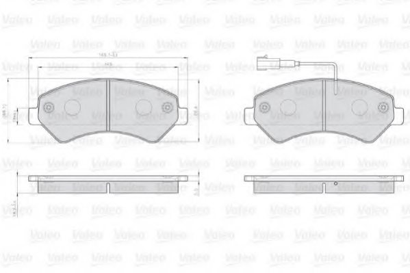 VALEO 873466 Brake Pad Set, disc brake